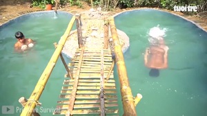 Hai anh em xây bể bơi tại nhà bằng tay không gây sốt cộng đồng mạng